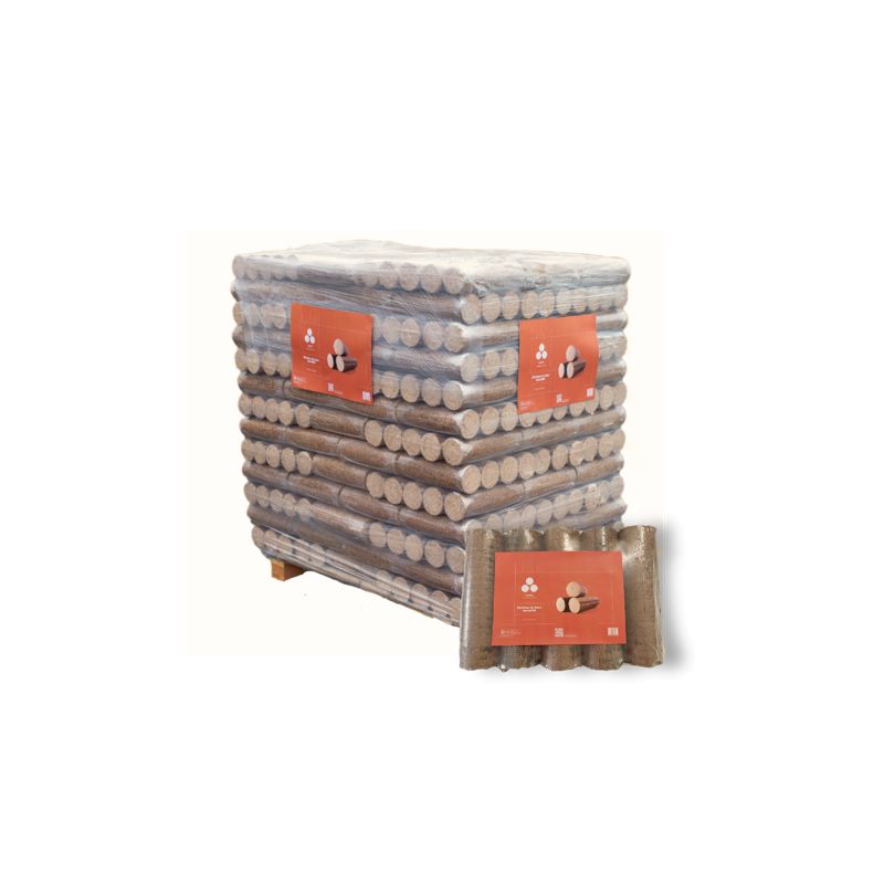 [ben bcj 96premium] bois densifié premium 96 paquets de 5 bûches palette environ 925kgs
